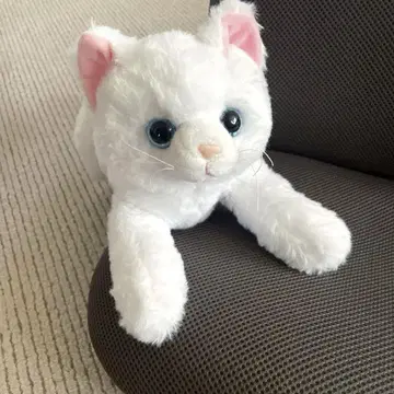 새상품급 화이트 고양이 봉제 인형