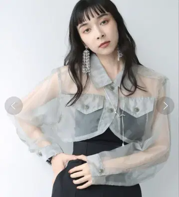 HARE 시어 볼레로 자켓 셔츠 시어 셔츠 하레