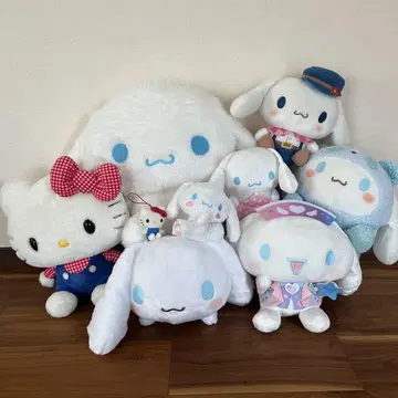 산리오 봉제 인형 9체 일괄 헬로키티 시나모롤