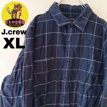 USA 구제 의류 J.crew 플란넬 셔츠 XL 네이비 체크