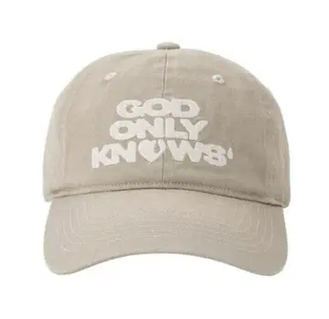 god only knows 로고 캡 베이지