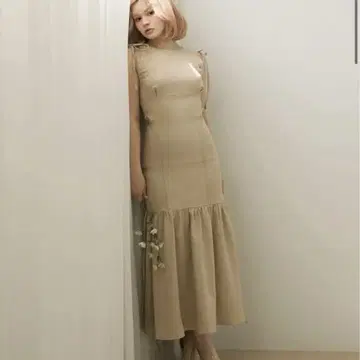 andmary Grenda 리본 롱 드레스 AM1294