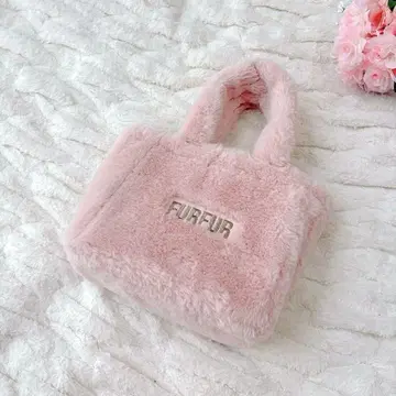 FURFUR 퍼 토트백 핑크