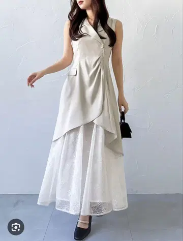 dazzlin 드레이프턱 레이어드 원피스