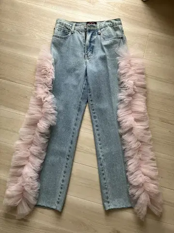 마이크로 웨이브 데님 튤