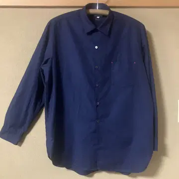 폴리에스테르 혼방 Indigo 긴팔 셔츠 M 사이즈