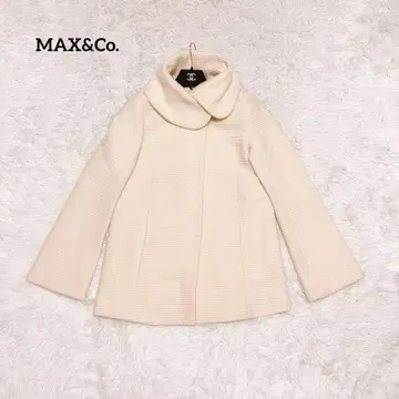 MAX&Co. 비대칭 칼라 옷깃 플레어 숏 코트 여배우 칼라 44
