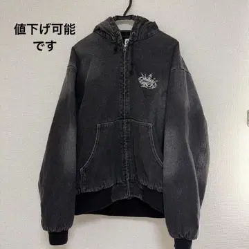 9090 King 로고 데님 퀼팅 재킷 L 사이즈