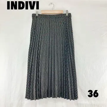 W0311S INDIVI 롱 플리츠 스커트