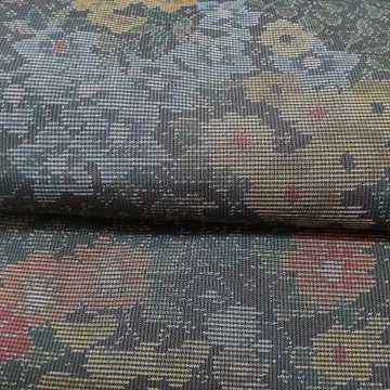 순수 실크 본고장 오시마 명주 꽃 문양 기모노 ( 423 )