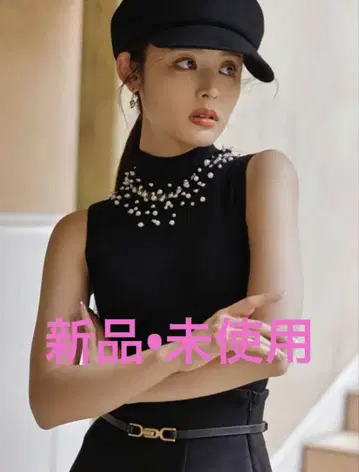 eimy 이스토리 컷 아웃 펄 니트탑