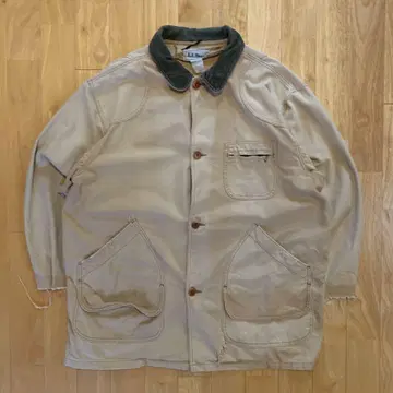 L.L.Bean 베이지 자켓 코듀로이 카라 부착