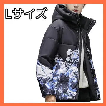 남성용 겨울 덕다운 다운 자켓 초보온 후드 부착 아우터 보온