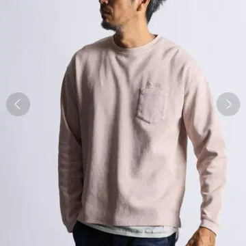 더퍼 피그먼트 가공 분또 소재 롱 슬리브 T셔츠 M