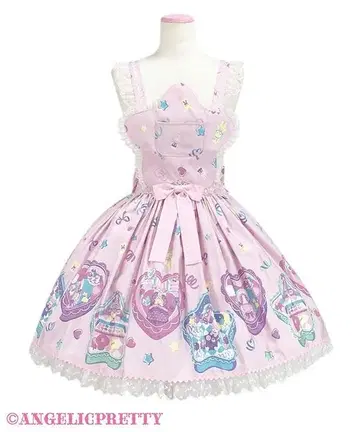 Angelic Pretty 컴팩트 토이즈 흉대 부착 스커트 핑크