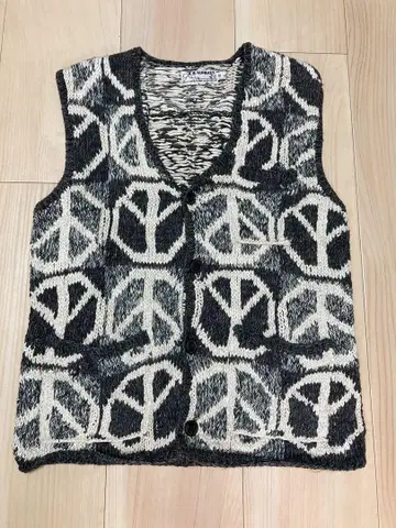 H.R.MARKET 런치마켓 PEACE 패턴 실크 베스트