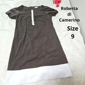 오샤레 Roberta di Camerino 카키 화이트 원피스 9