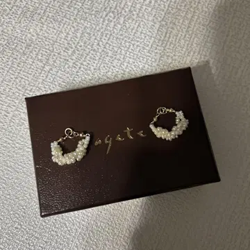 새상품급 아가트 펄 참 귀걸이