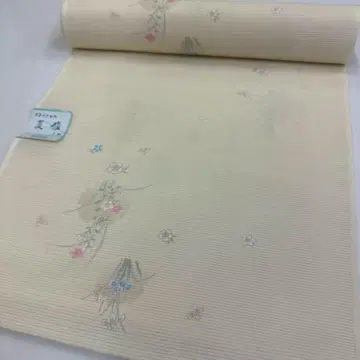 새상품 토레이 여름 명주 코몬 옷감 토비 패턴 옅은 크림 2379