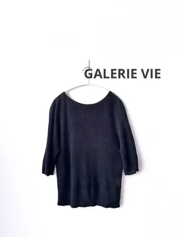 GALERIE VIE 갤러리 바이 보트넥 린넨 니트 오부 소매