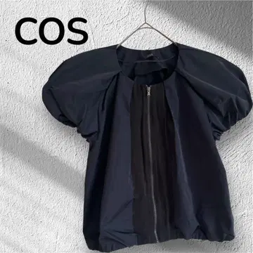 컨디션 최상 코스 COS 벌룬 자켓 반팔 네이비 34 집업