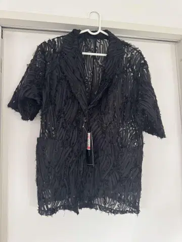 블랙 반팔 셔츠와 팬츠 세트 M