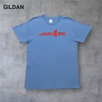 [ 325 ] GILDAN 반팔 크루넥 양면 프린트 T셔츠 스카이블루 M