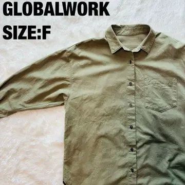 GLOBALWORK 심플 무지 빅 실루엣 캐주얼 긴팔 셔츠