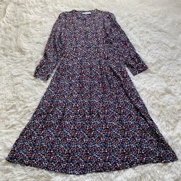 ZARA 플레어 플라워 롱 원피스 A라인 M 사이즈 긴팔