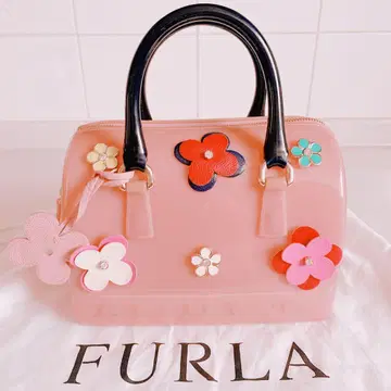 FURLA 훌라 캔디 백 꽃 플라워 보스턴 백