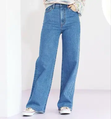 Levi's RIBCAGE WIDE LEG 미디엄 인디고 28