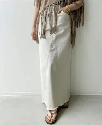 GOOD GRIEF! A Line Fringe Hem Skirt