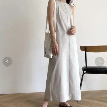 캐널진 레드 초프 웍스 코튼 피케 탱크 원피스