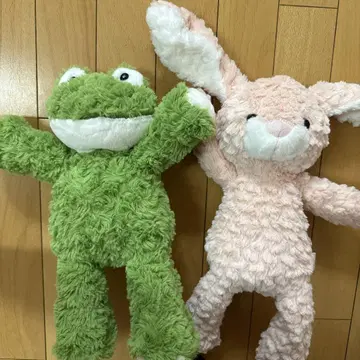 토끼와 개구리 봉제 인형