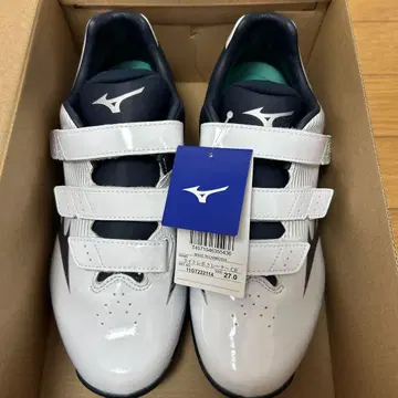 새상품 야구 트레이닝화 미즈노 27cm 화이트 x 네이비