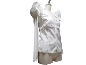 ANNE FONTAINE 어깨 프릴 디자인 블라우스 프랑스제 M~L