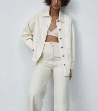 ZARA 오버 사이즈 데님 셔츠 S