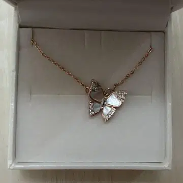 butterfly 목걸이 나비 핑크 골드