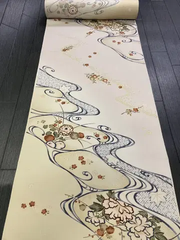 새상품 순수 실크 탄고 크레이프 원단 코몬 기모노 옷감