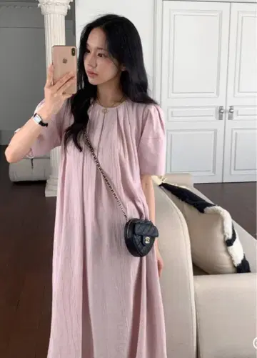 udresser 퍼프 슬리브 턱 원피스