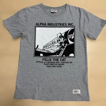 ALPHA x FELIX THE CAT 콜라보 밀리터리 T셔츠 사이즈 M