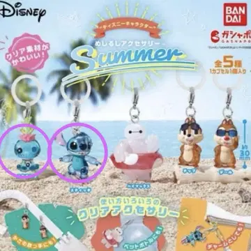 디즈니 summer 메지루시 액세서리 가챠 스티치 스크램프