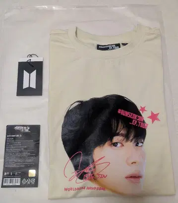BTS JIN RUNSEOKJIN 얼굴 프린트 T셔츠 S