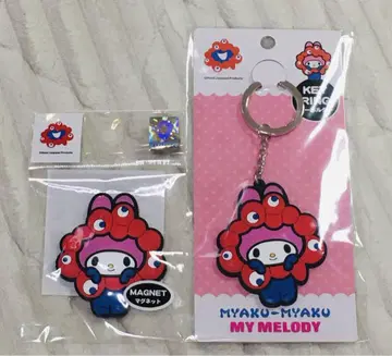 먀쿠먀쿠 산리오  마이멜로디 마그넷 러버 키링 오사카 만박