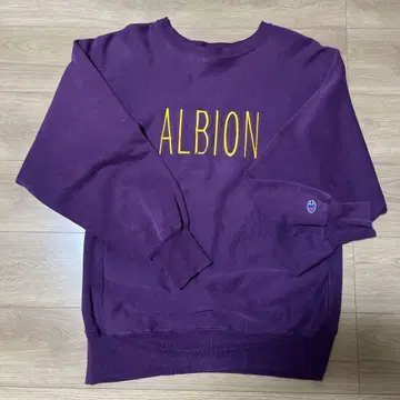 레어 퍼플 90s 자수 택 리버스 위브 Champion ALBION