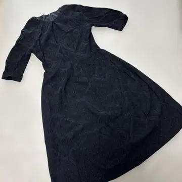 Gabardine K.T 원피스 11호 큐프라 혼방 네이비 A라인