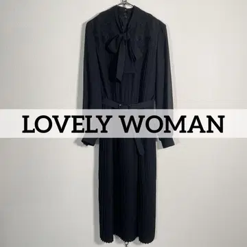 일본제 LOVELY WOMAN 플리츠 롱 드레스 원피스 고딕
