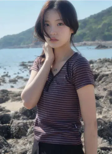 ASON CANDY STRIPE T / PURPLE