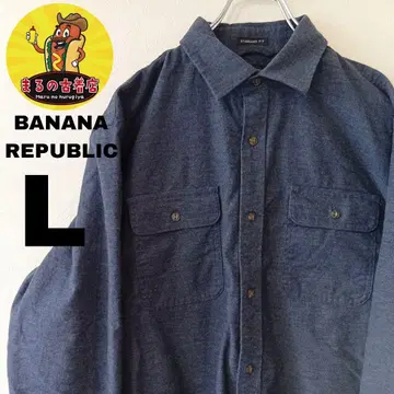 USA 구제 의류 BANANA REPUBLIC 플란넬 셔츠 L 네이비