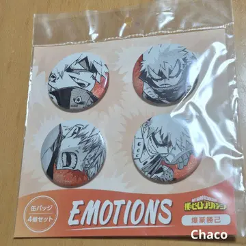 히로아카 캔뱃지 4개 세트 EMOTIONS 바쿠고 카츠키